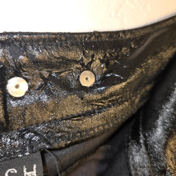 Lip Service 32x32 Faux Leather Pants Medium YKK Zipper Buckle GOTH Damage - Picture 16 of 16